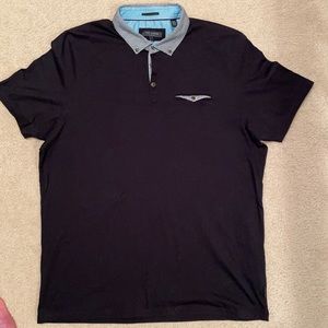 Ted Baker London black men’s polo shirt - Size 7 (3XL - runs small)